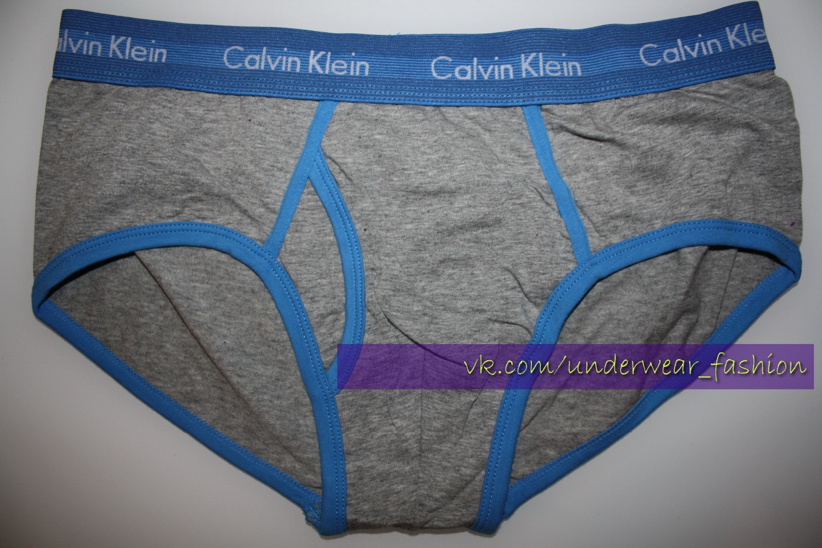 Чоловічі труси брифи Calvin Klein 365 Grey Blue Brief фото 3