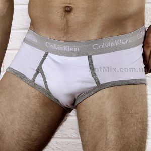 undefined Чоловічі труси брифи Calvin Klein 365 White Grey Brief undefined
