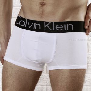 undefined Мужские боксеры Calvin Klein белые с черной резинкой undefined