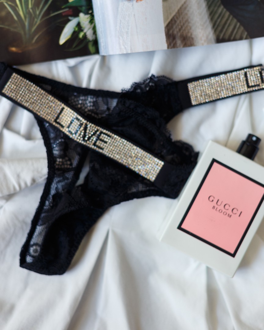 Стрінги гіпюр VS black lace фото 2