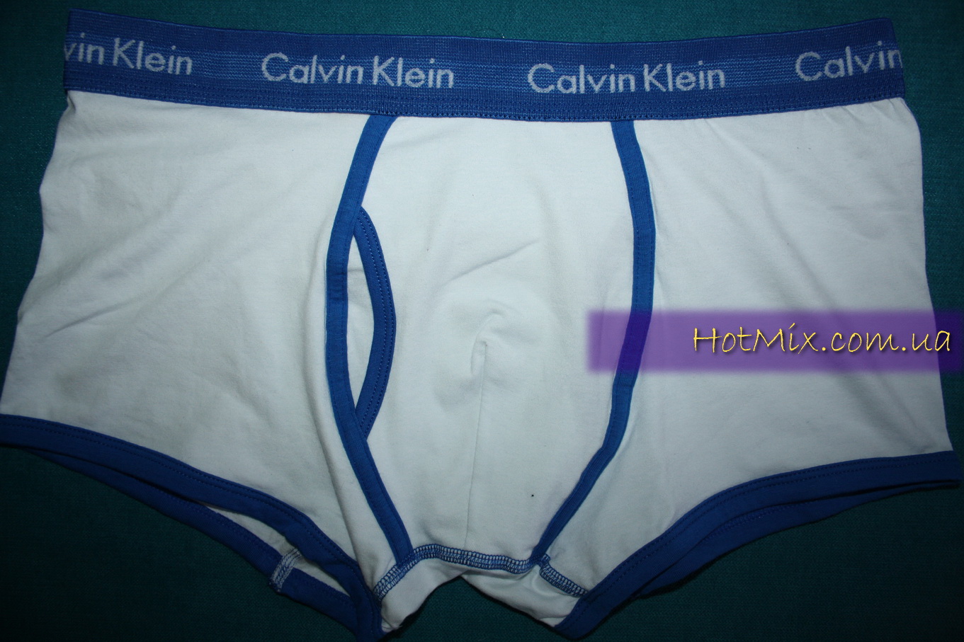 Чоловічі боксери Calvin Klein 365 Білий синій кант фото 2