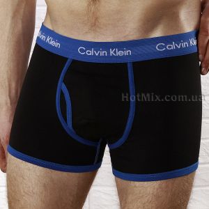 undefined Чоловічі боксери Calvin Klein 365 Чорний синій кант undefined