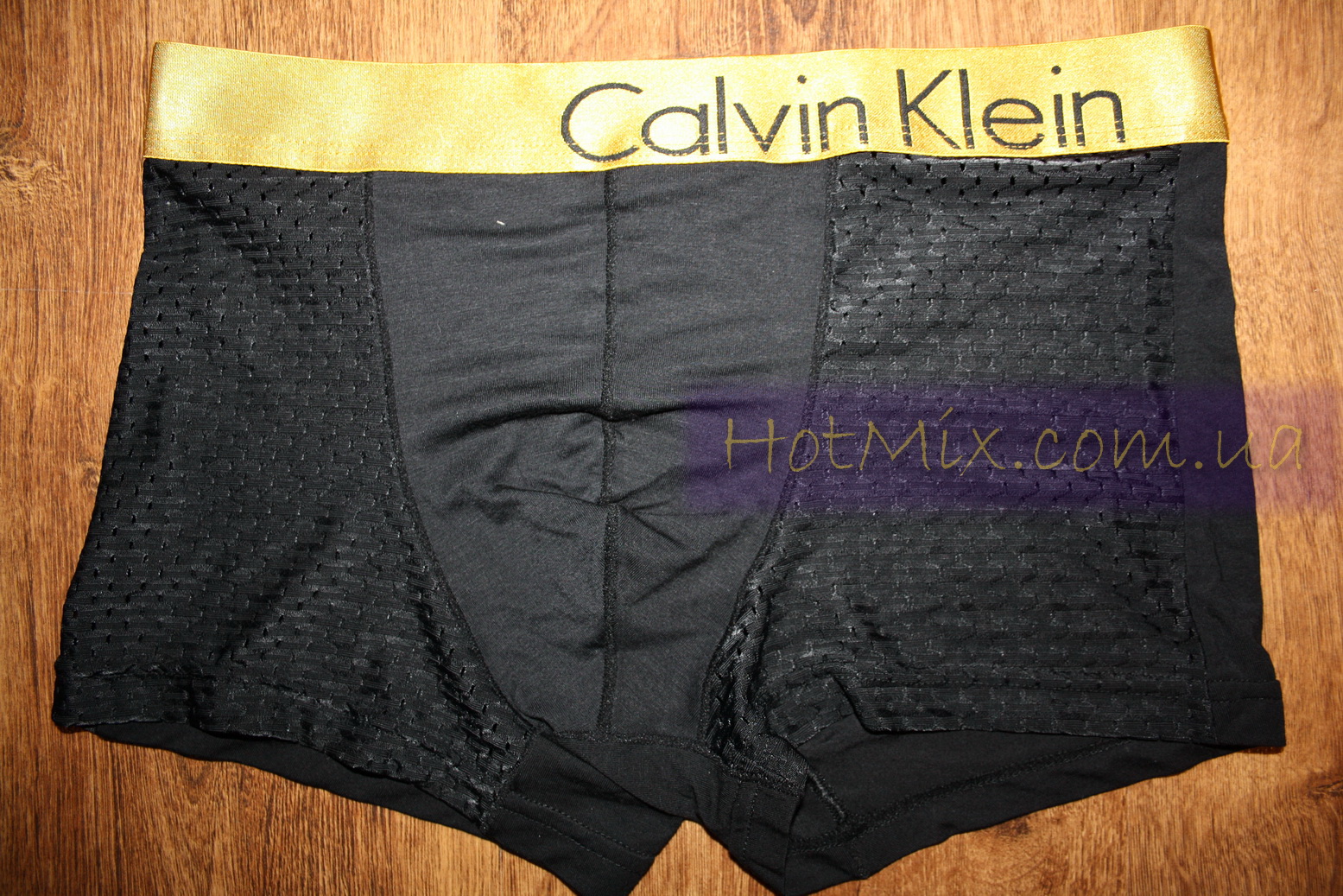 Чоловічі боксери чорні, що дихають CK Bold Black фото 2