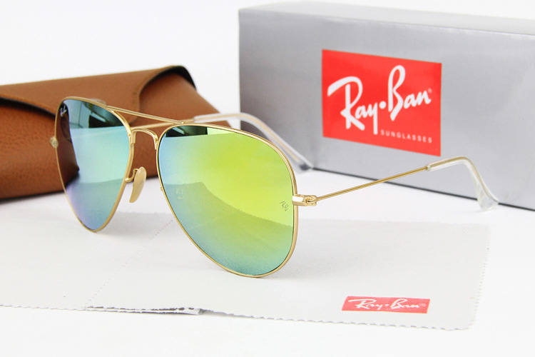 Окуляри Ray Ban Авіатор Золота оправа Жовті 3025/3026 фото 2