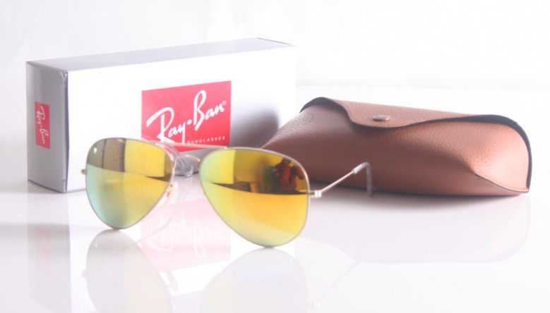 Окуляри Ray Ban Авіатор Золота оправа Жовті 3025/3026 фото 4