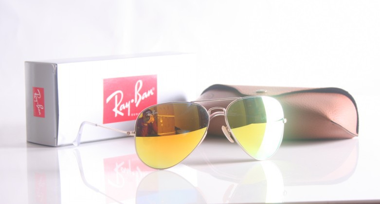 Окуляри Ray Ban Авіатор Золота оправа Жовті 3025/3026 фото 5