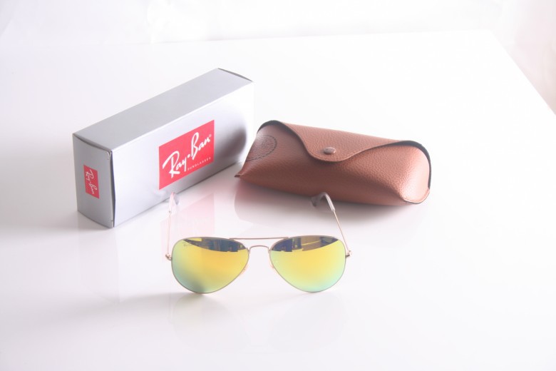 Окуляри Ray Ban Авіатор Золота оправа Жовті 3025/3026 фото 6