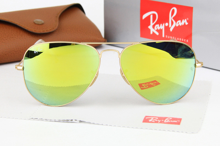 Окуляри Ray Ban Авіатор Золота оправа Жовті 3025/3026 фото 3