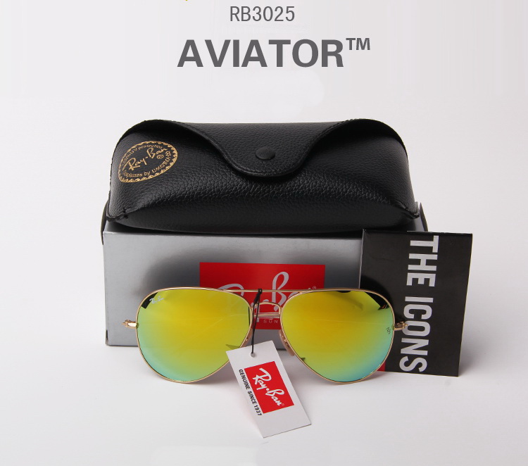 Окуляри Ray Ban Авіатор Золота оправа Жовті 3025/3026 фото 1