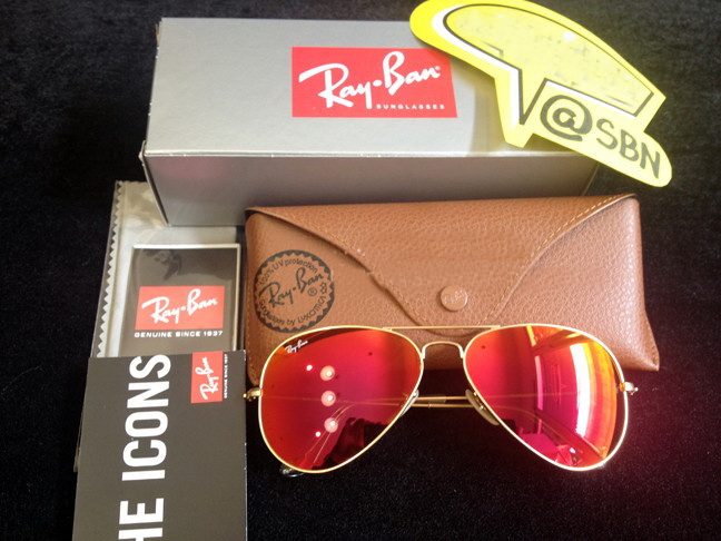 Окуляри Ray Ban Авіатор Золота оправа Помаранчеві 3025/3026 фото 1