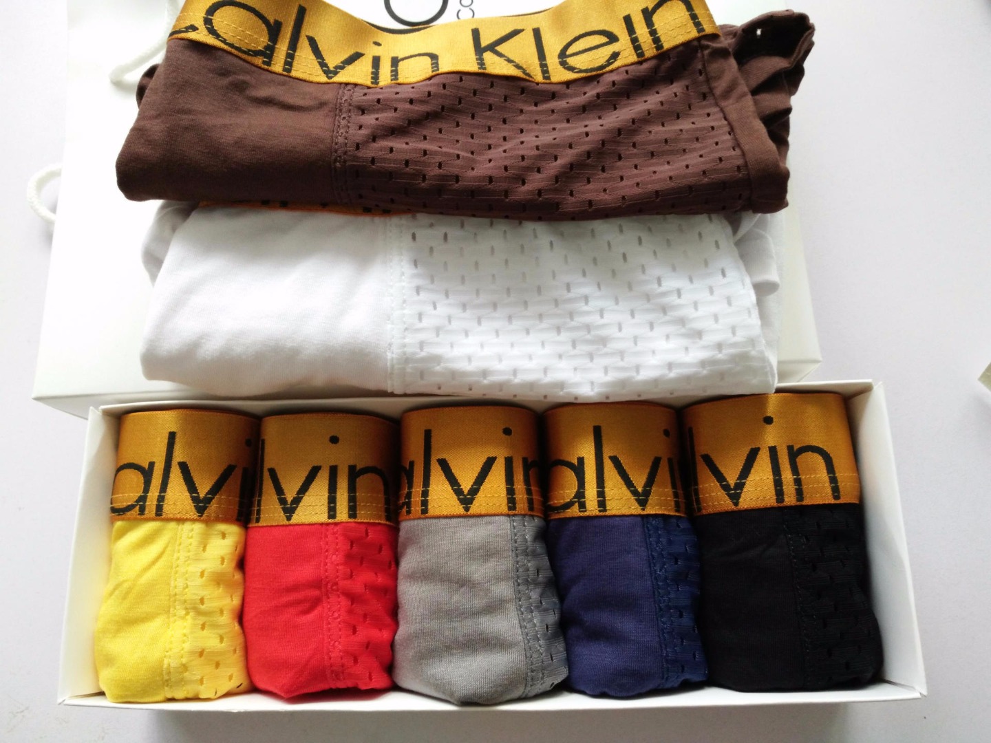 Комплект білизни боксери/хіпси Calvin Klein 5шт Дихаючі фото 1