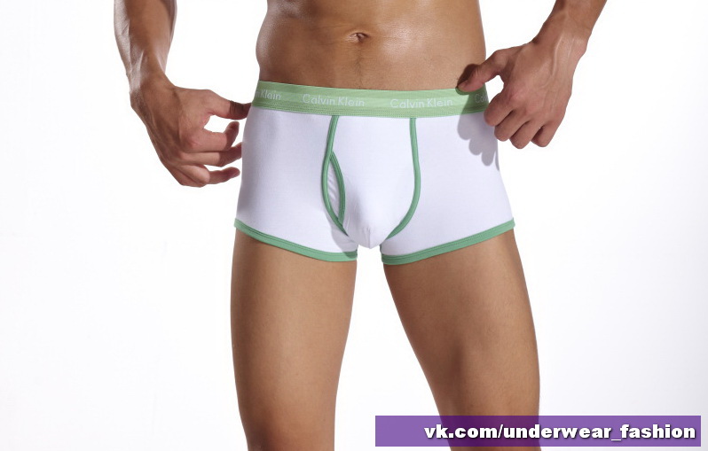 Чоловічі боксери Calvin Klein 365 Білий зелений кант фото 2